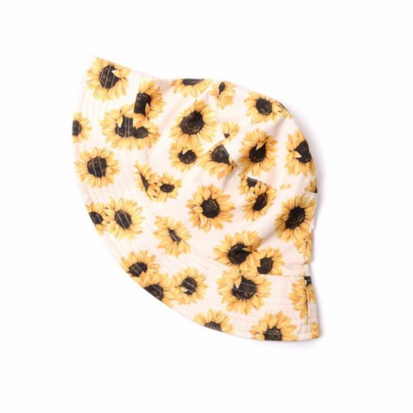 Sunflower Bucket Hat - Beige/Yellow/Brown -Small/Med - NWT - Picture 2 of 7